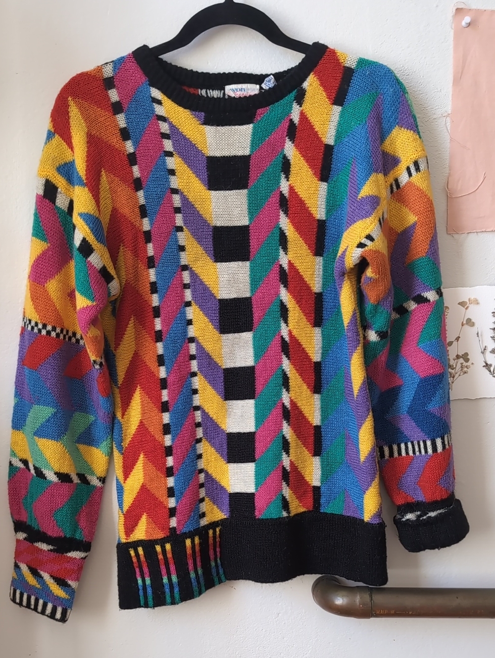Vintage Avon Fashions Multi-colored Sweater, Medium